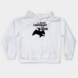 The Black Cormorant Doth Crow - Black Kids Hoodie